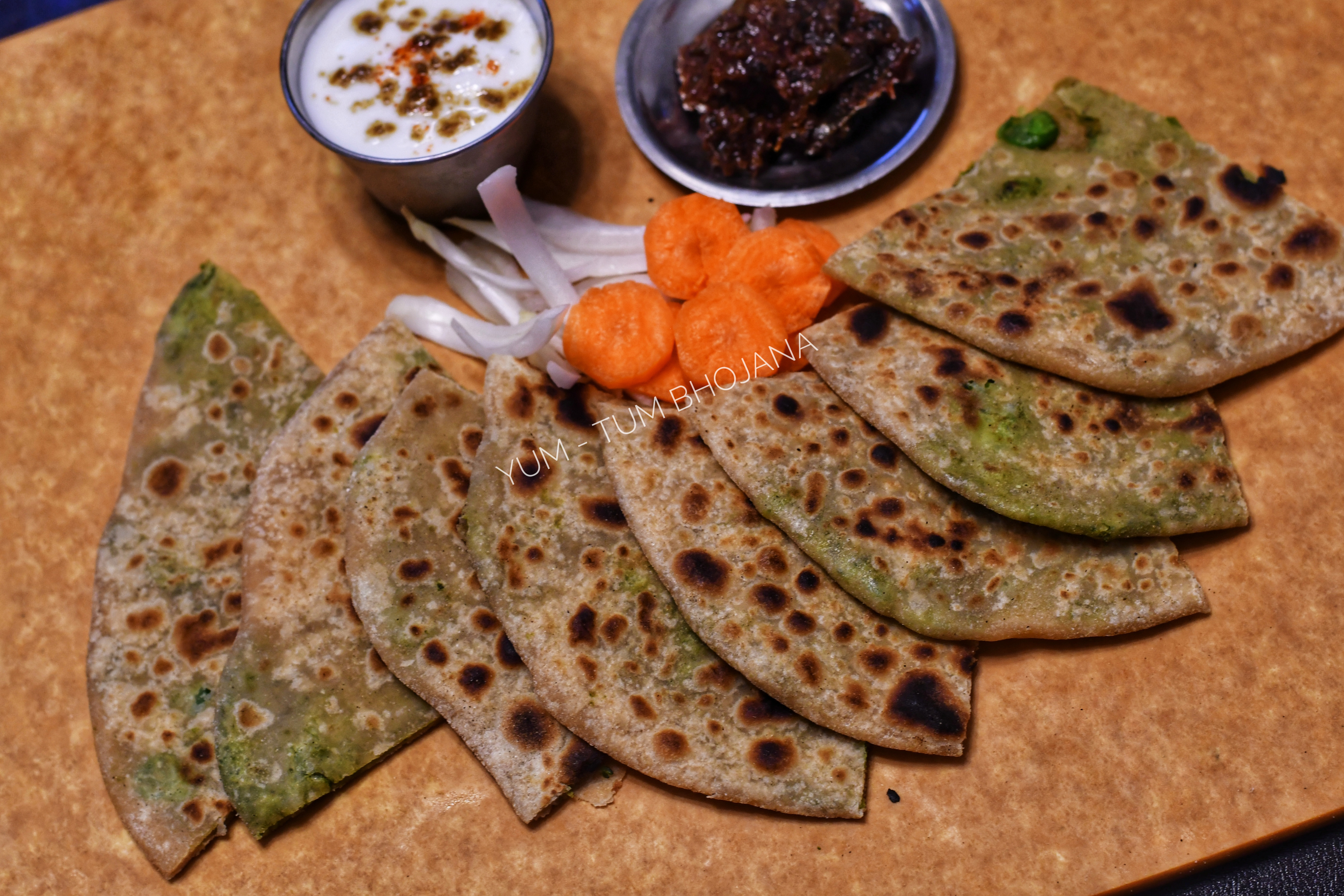 Broccoli Paratha Cut